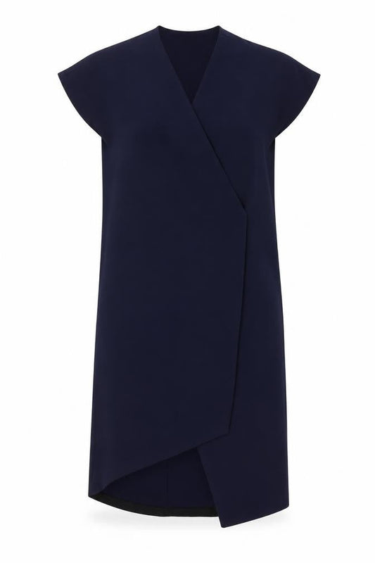 Finery Womens Blue Polyester Sheath Size 6 V-Neck Tie