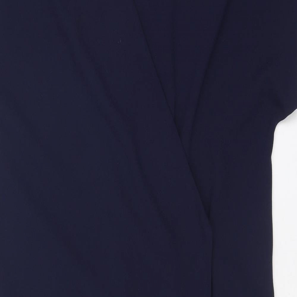 Finery Womens Blue Polyester Sheath Size 6 V-Neck Tie