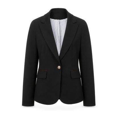 Attentif Womens Black Polyester Jacket Suit Jacket Size 10