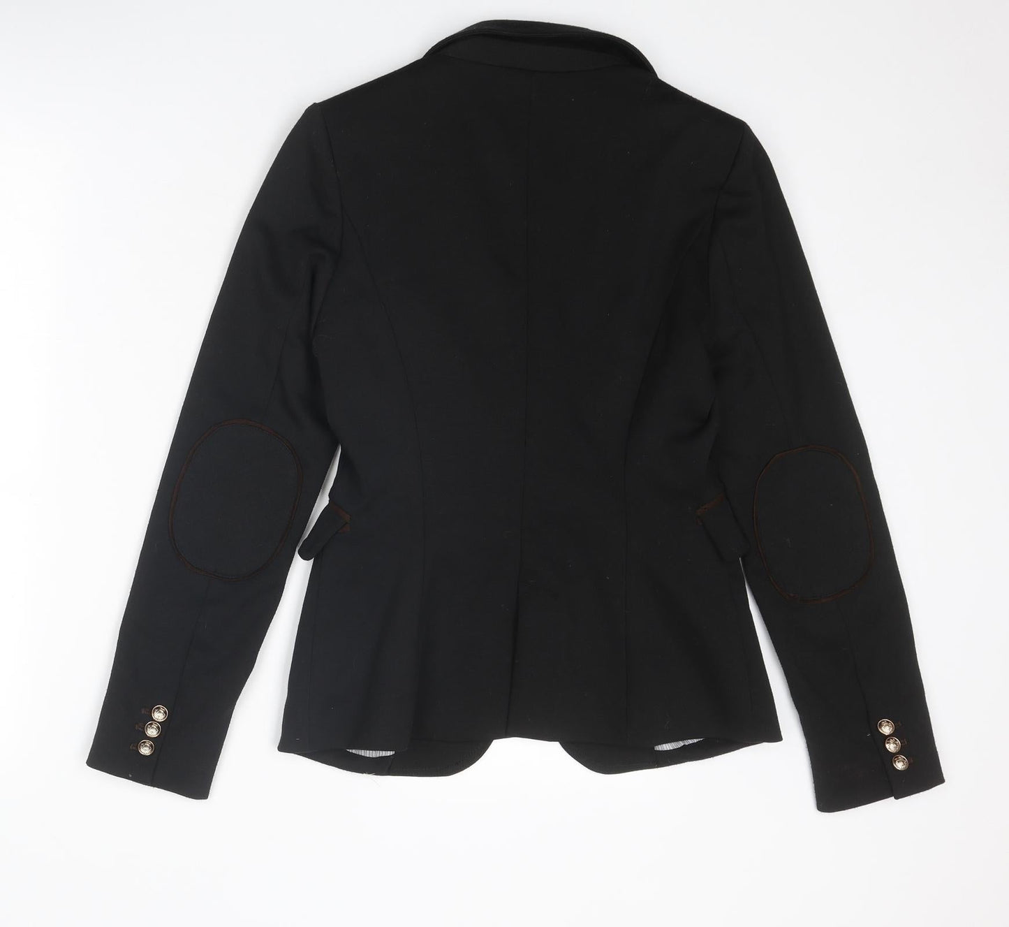 Attentif Womens Black Polyester Jacket Suit Jacket Size 10