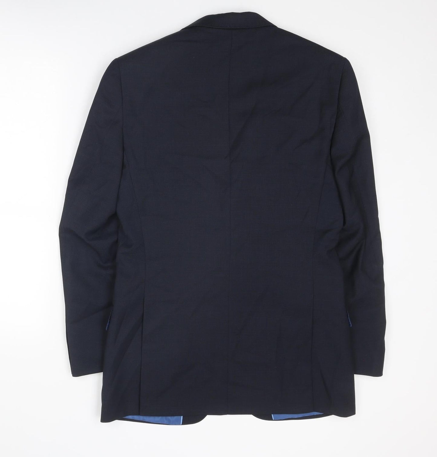 Marks and Spencer Mens Blue Wool Jacket Suit Jacket Size 38 Regular