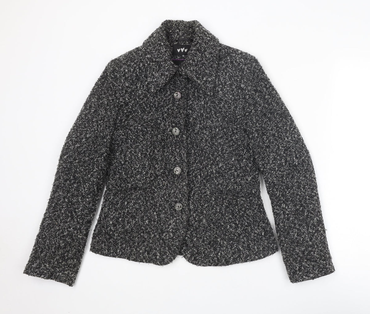 Per Una Womens Grey Jacket Blazer Size 10 Button