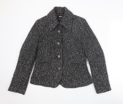 Per Una Womens Grey Jacket Blazer Size 10 Button