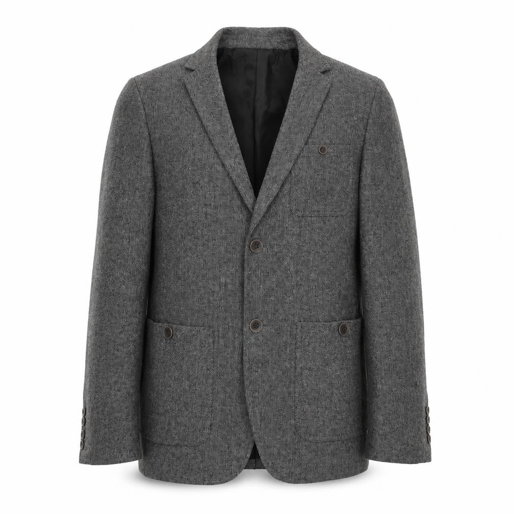 Brave Soul Mens Grey Polyester Jacket Blazer Size 38 Regular