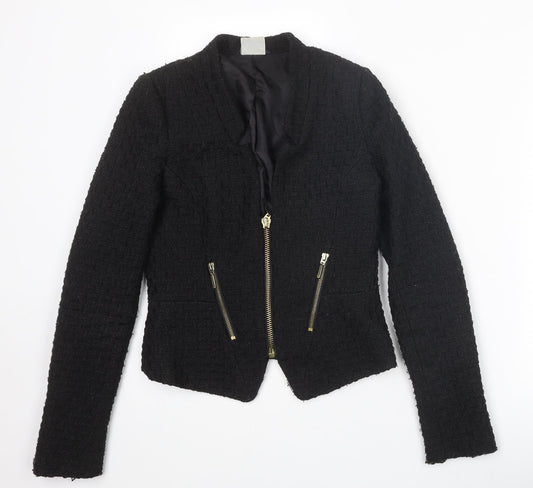 Cubus Womens Black Jacket Size 6 Zip