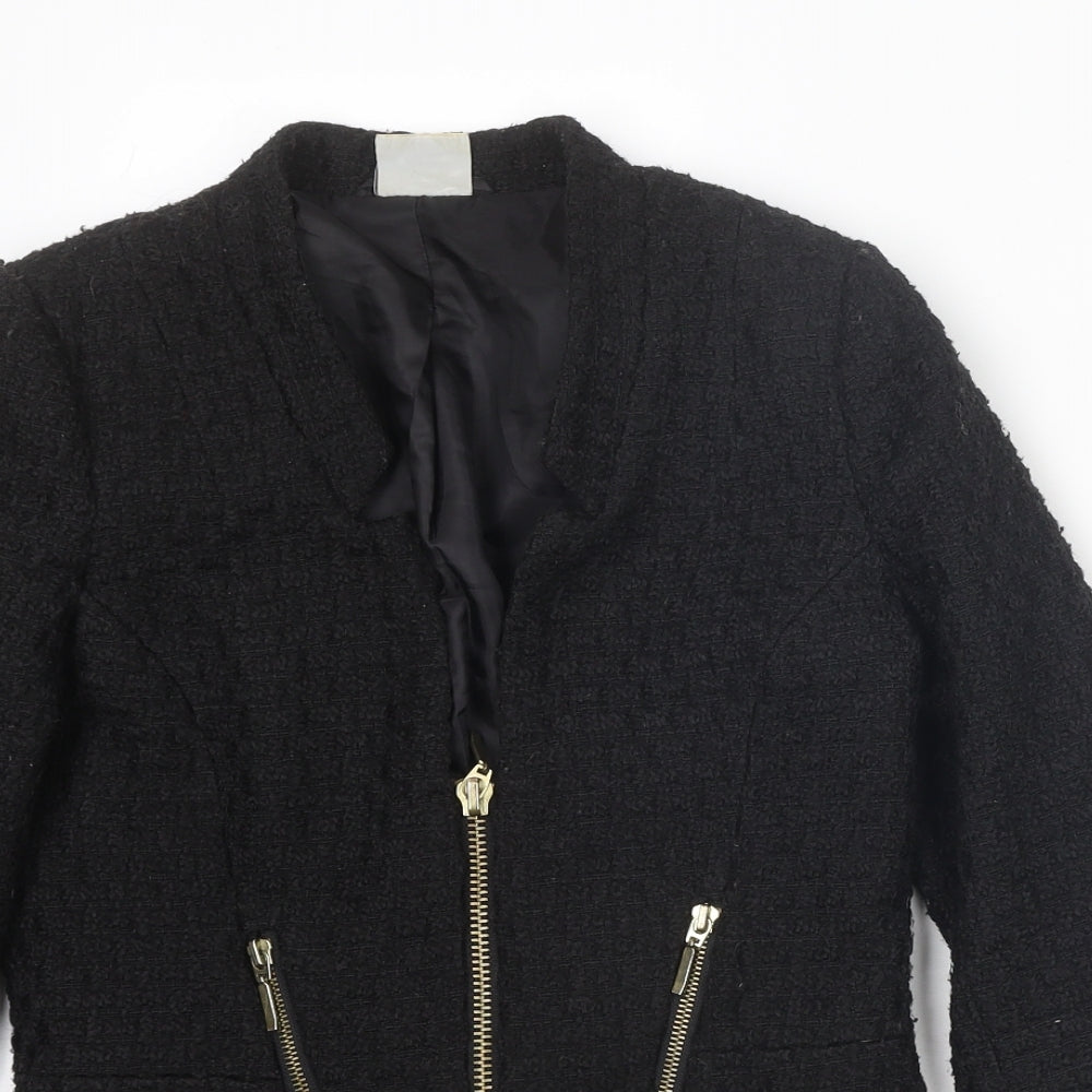 Cubus Womens Black Jacket Size 6 Zip