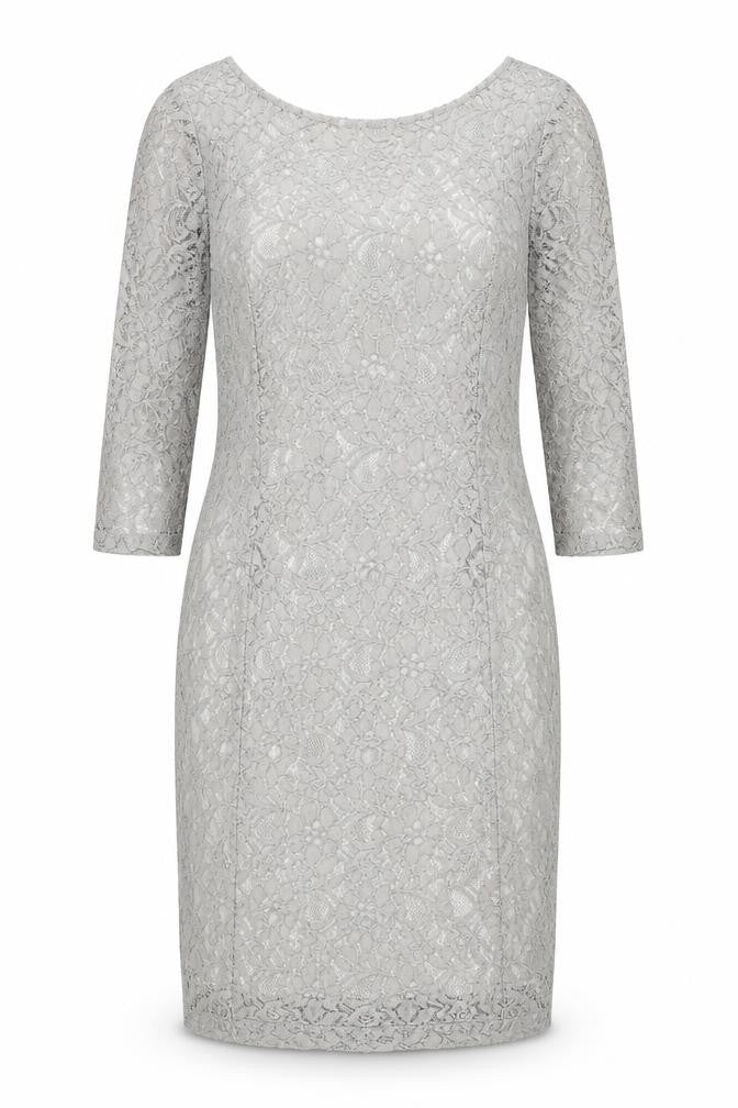 InWear Womens Grey Polyamide Sheath Size 12 Boat Neck Zip