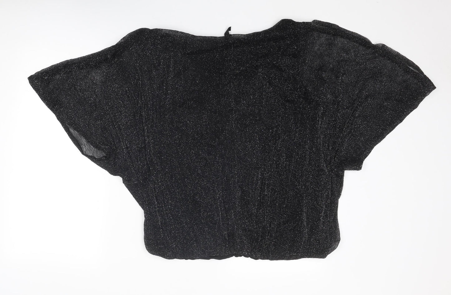 Arcadia Womens Black Polyester Basic Blouse Size 16 V-Neck