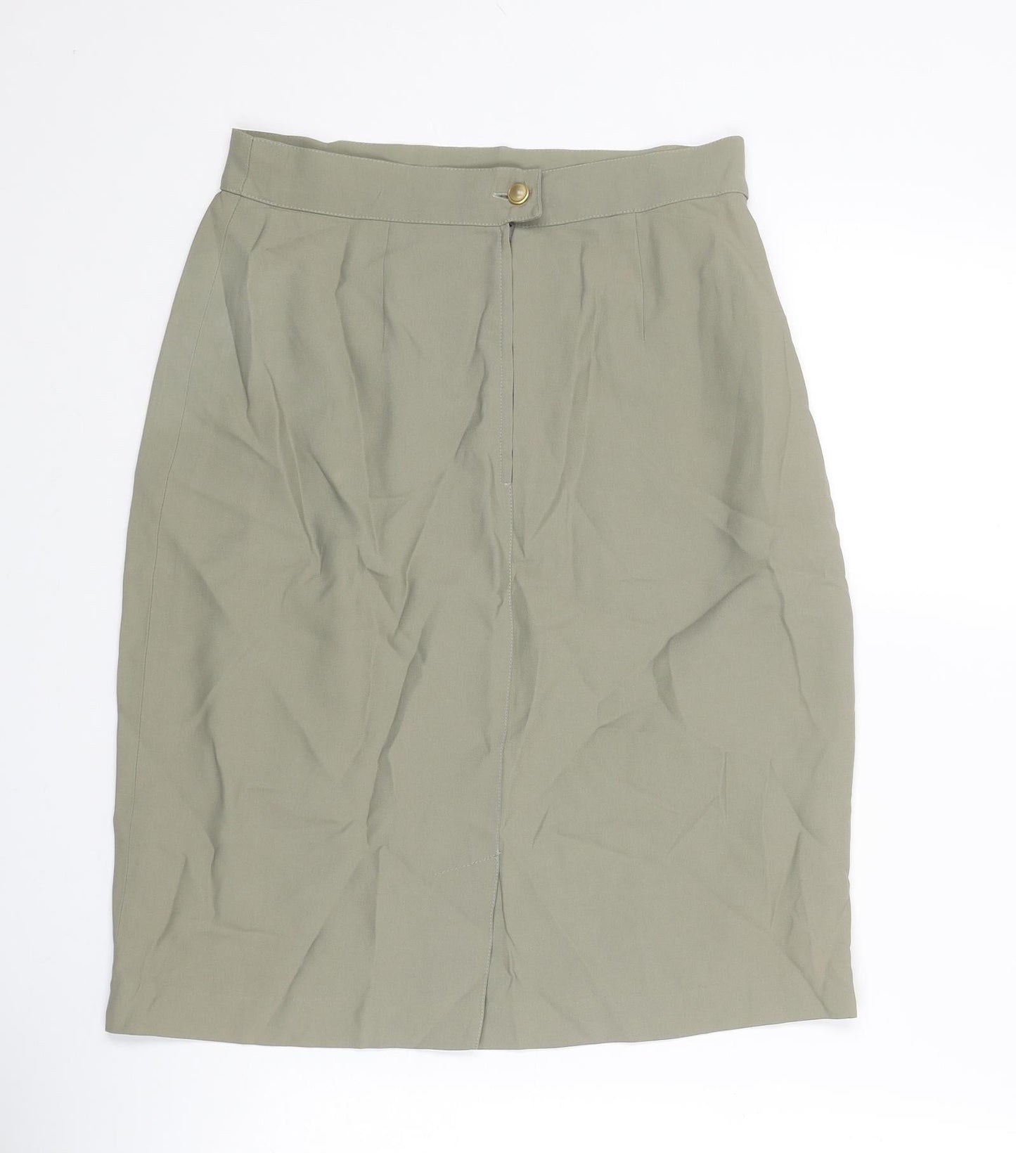 Marella Womens Brown Acetate Straight & Pencil Skirt Size 12 Zip