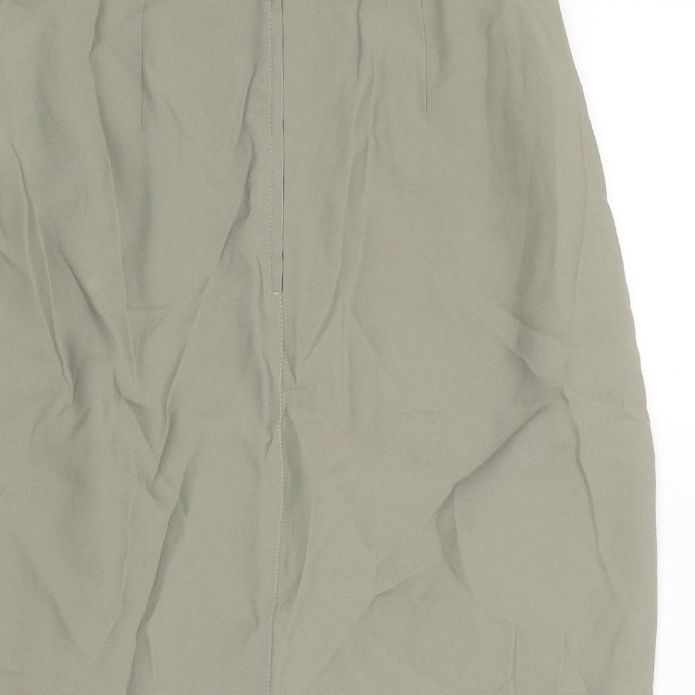 Marella Womens Brown Acetate Straight & Pencil Skirt Size 12 Zip