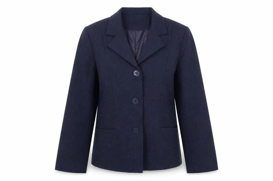 EWM Womens Blue Polyester Jacket Suit Jacket Size 12
