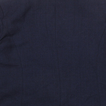 EWM Womens Blue Polyester Jacket Suit Jacket Size 12