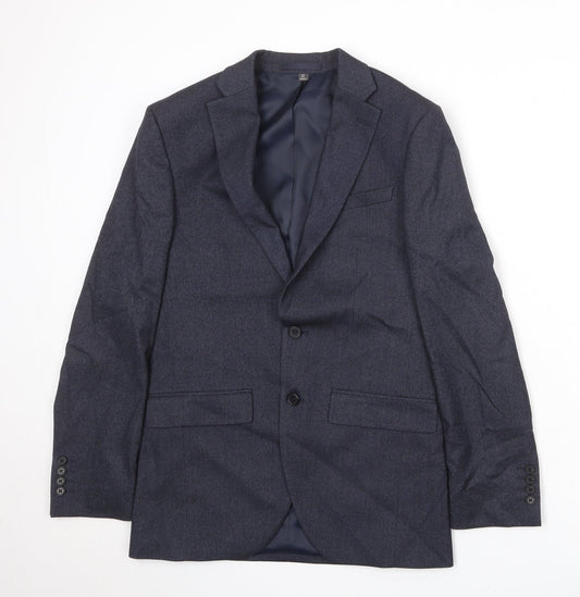 Marks and Spencer Mens Blue Polyester Jacket Suit Jacket Size 36 Regular