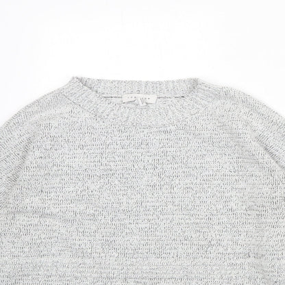 Topshop Womens Grey Round Neck Acrylic Pullover Jumper Size S