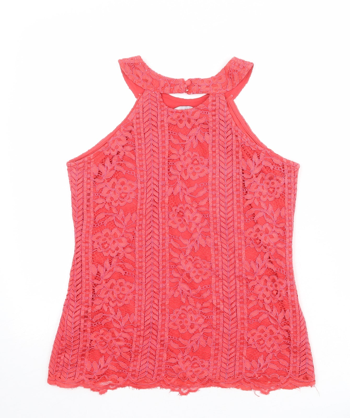 Dorothy Perkins Womens Pink Viscose Basic Tank Size 10 Halter