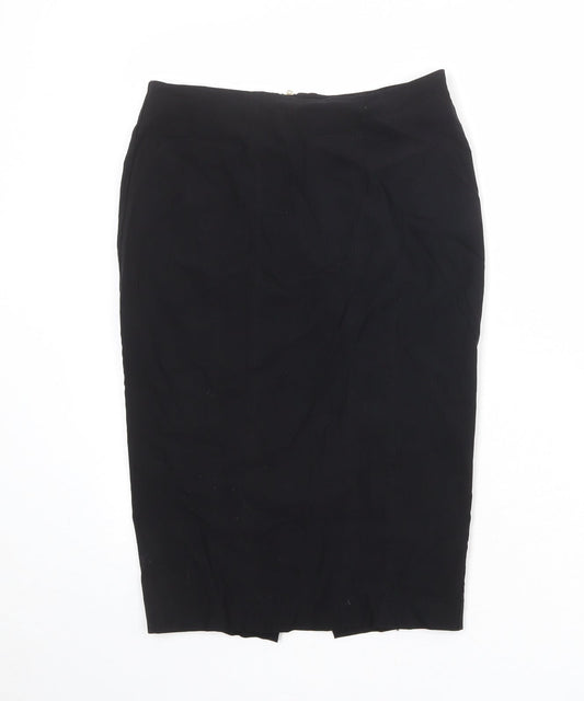 New Look Womens Blue Viscose Straight & Pencil Skirt Size 10 Zip