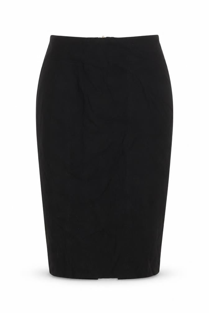 New Look Womens Blue Viscose Straight & Pencil Skirt Size 10 Zip