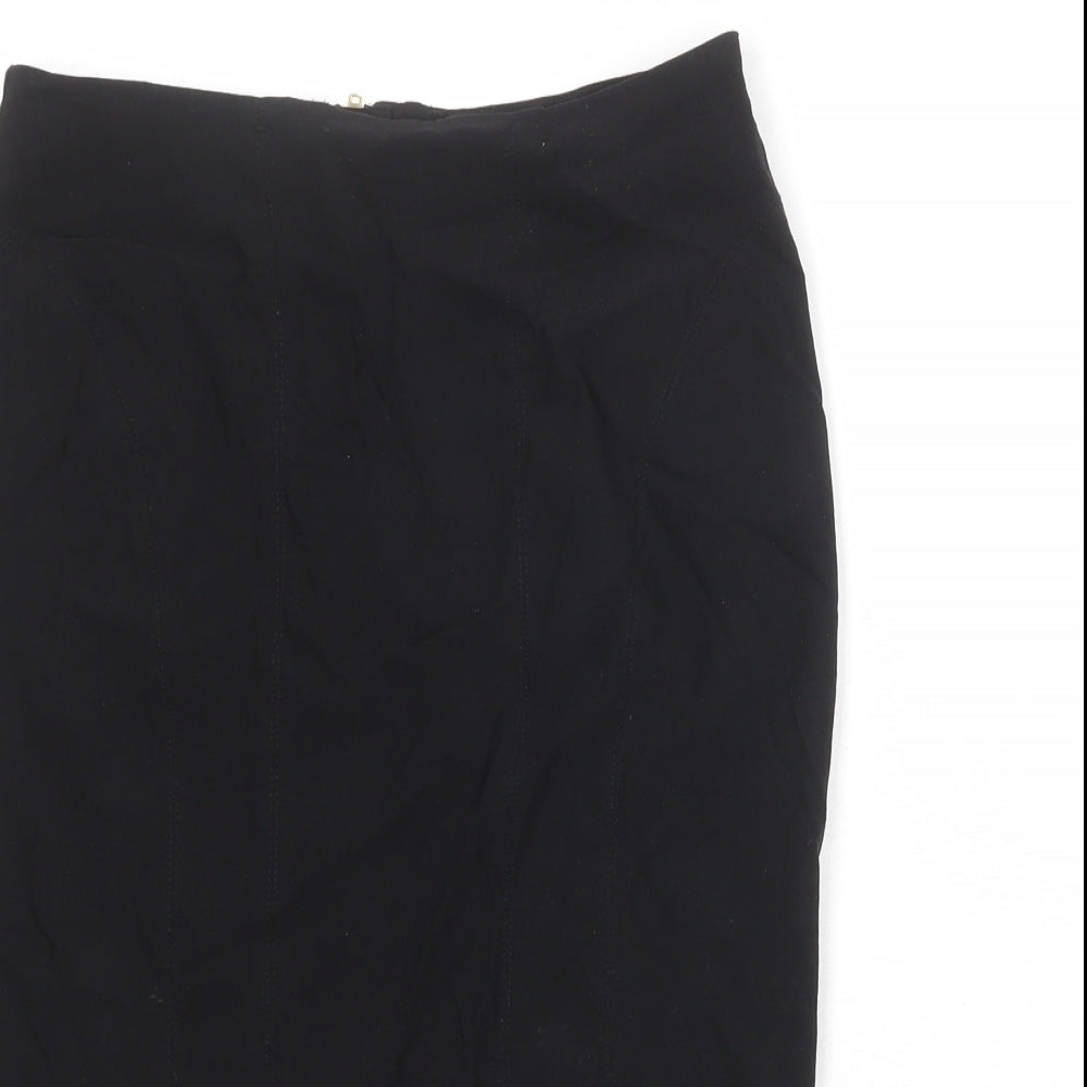 New Look Womens Blue Viscose Straight & Pencil Skirt Size 10 Zip