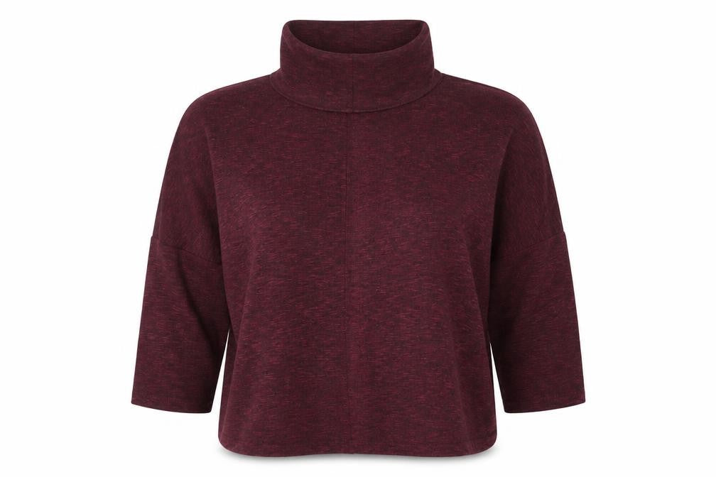 New Look Womens Red Mock Neck Polyester Pullover Jumper Size 10
