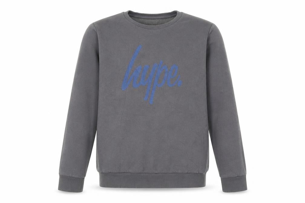Hype Boys Grey Cotton Pullover Sweatshirt Size 15 Years Pullover