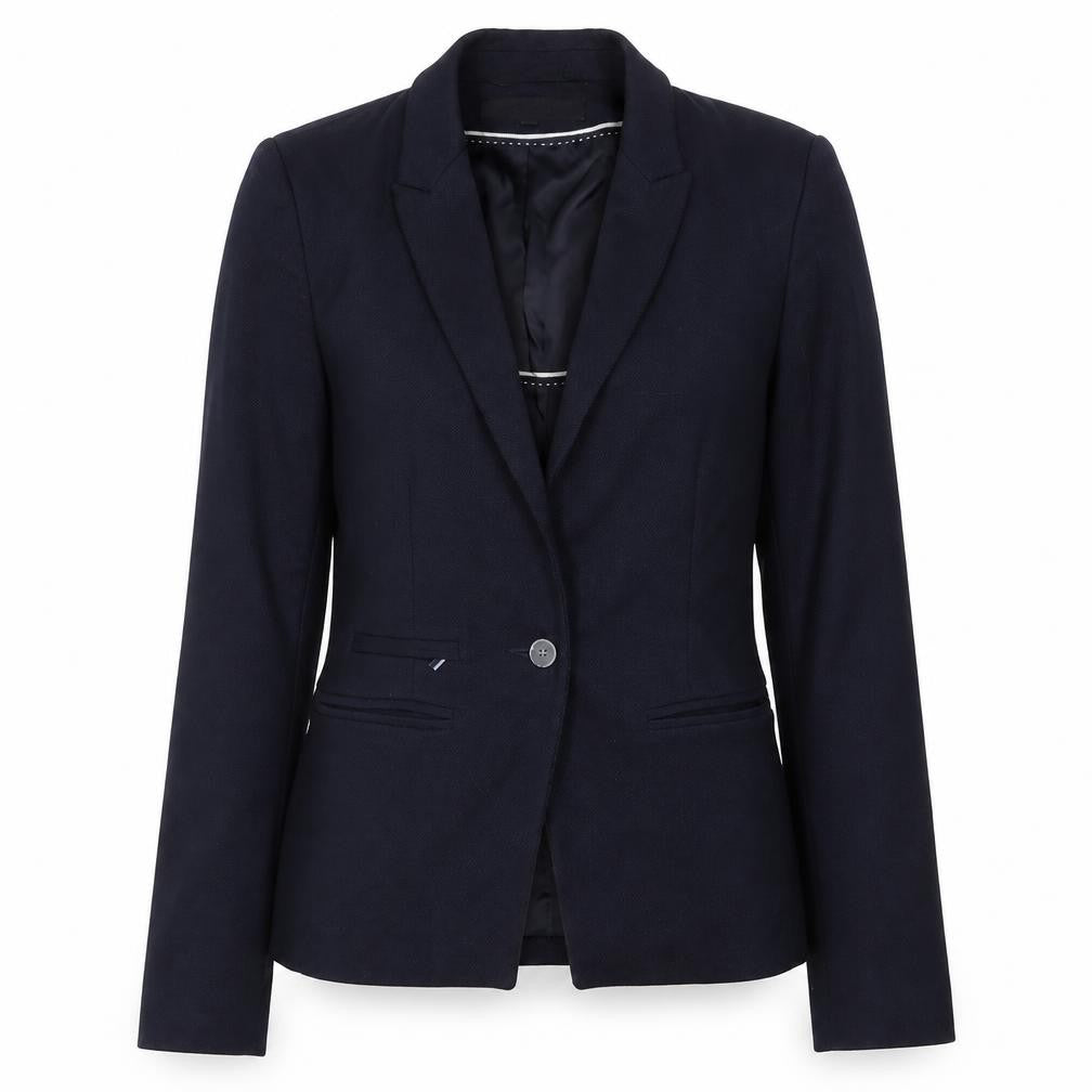 NEXT Womens Blue Polyester Jacket Suit Jacket Size 10