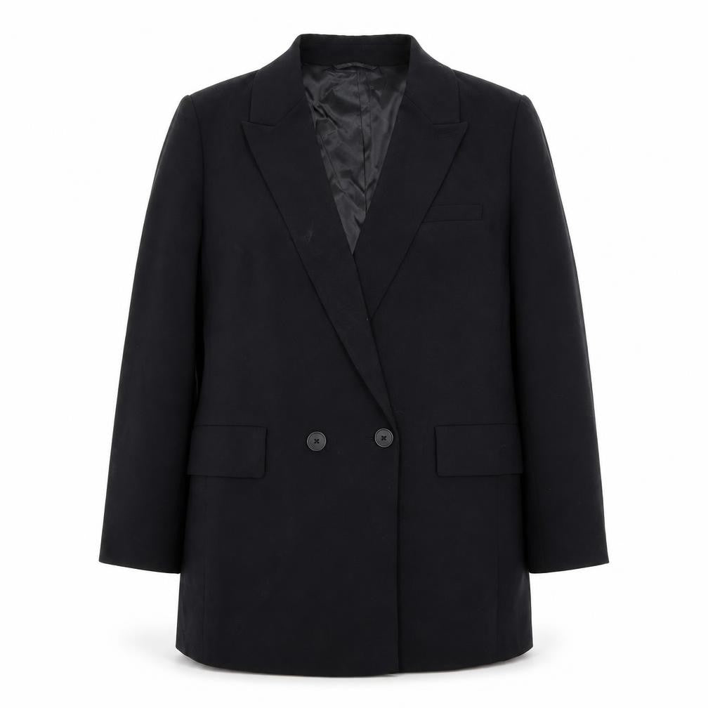 Marks & Spencer Womens Black Polyester Jacket Suit Jacket Size 16