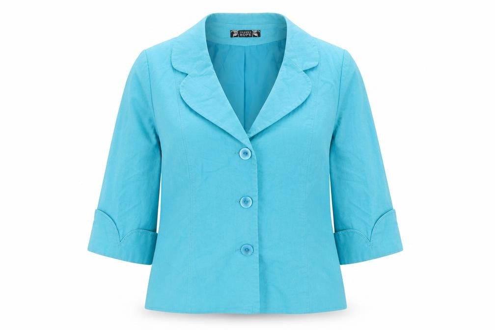 Joanna Hope Womens Blue Jacket Blazer Size 8 Button