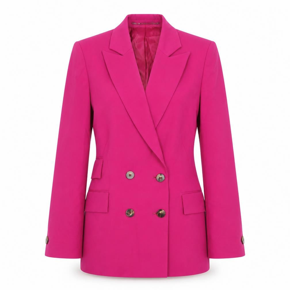 Topshop Womens Pink Polyester Jacket Suit Jacket Size 4