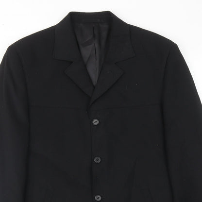 New Look Mens Black Polyester Jacket Blazer Size 38 Regular