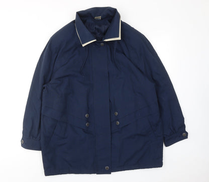 St Bernard Womens Blue Jacket Size 12 Zip