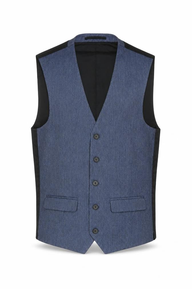 NEXT Mens Blue Polyester Jacket Suit Waistcoat Size 34 Regular