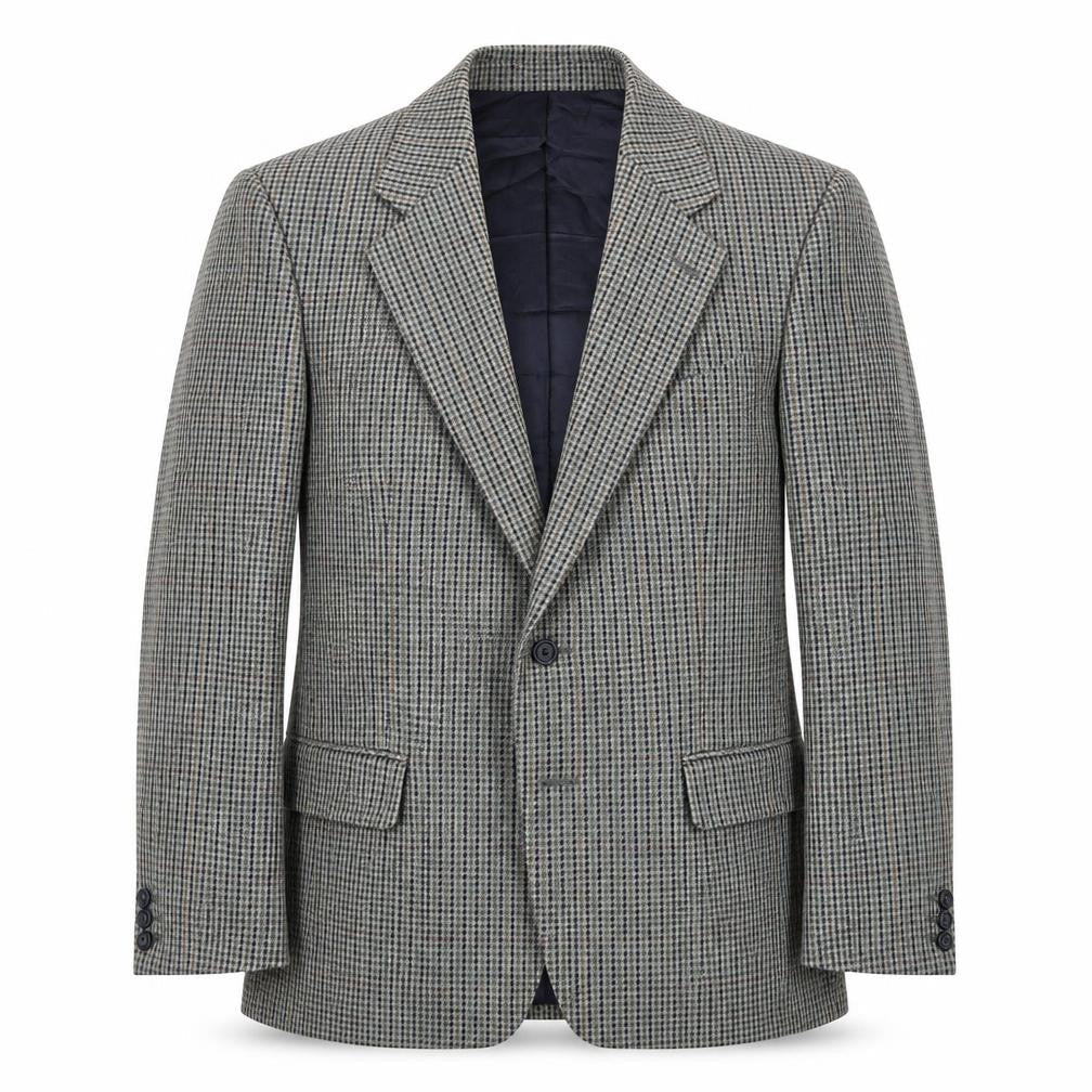 Debenhams Mens Green Geometric Wool Jacket Blazer Size 40 Regular