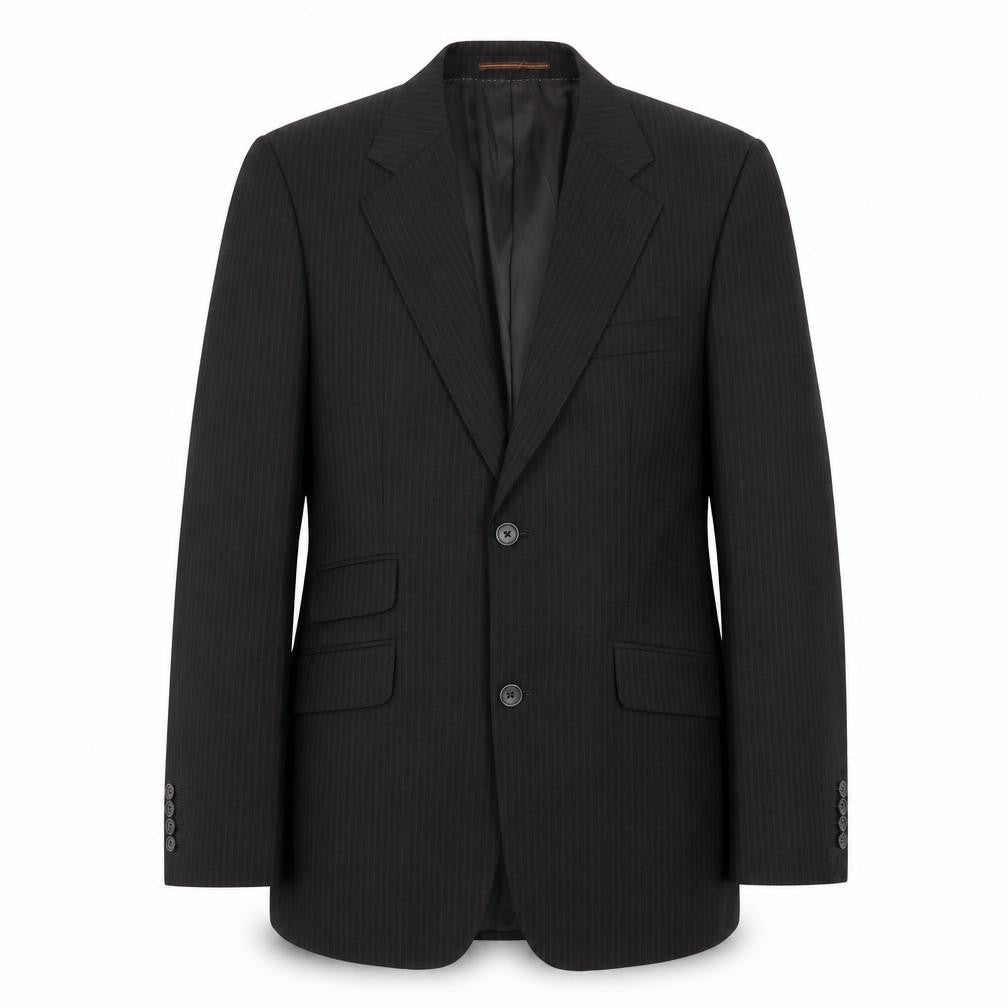 Topman Mens Brown Striped Polyester Jacket Suit Jacket Size 38 Regular