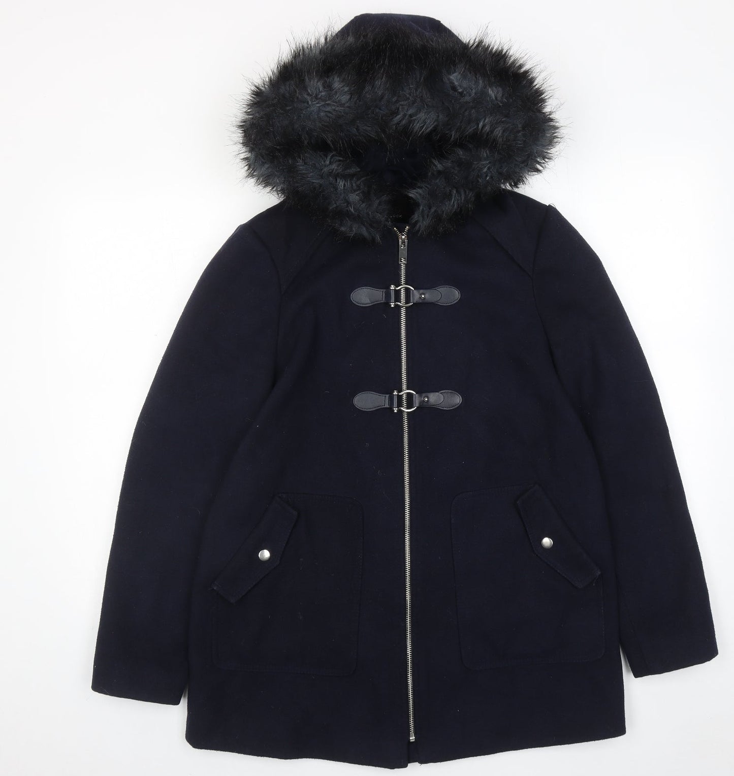 New Look Womens Blue Jacket Size 10 Zip