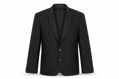 Nico Mens Black Geometric Wool Jacket Blazer Size 40 Regular
