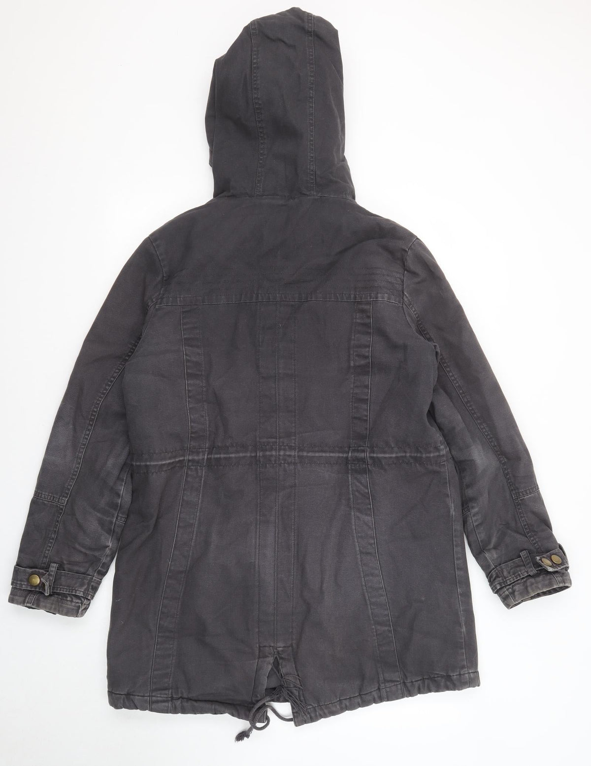 Marks & Spencer Womens Grey Parka Jacket Size 12 Zip