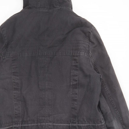 Marks & Spencer Womens Grey Parka Jacket Size 12 Zip