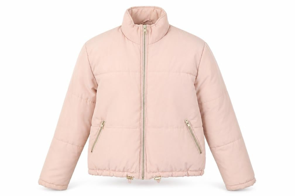 New Look Womens Pink Puffer Jacket Jacket Size 8 Zip