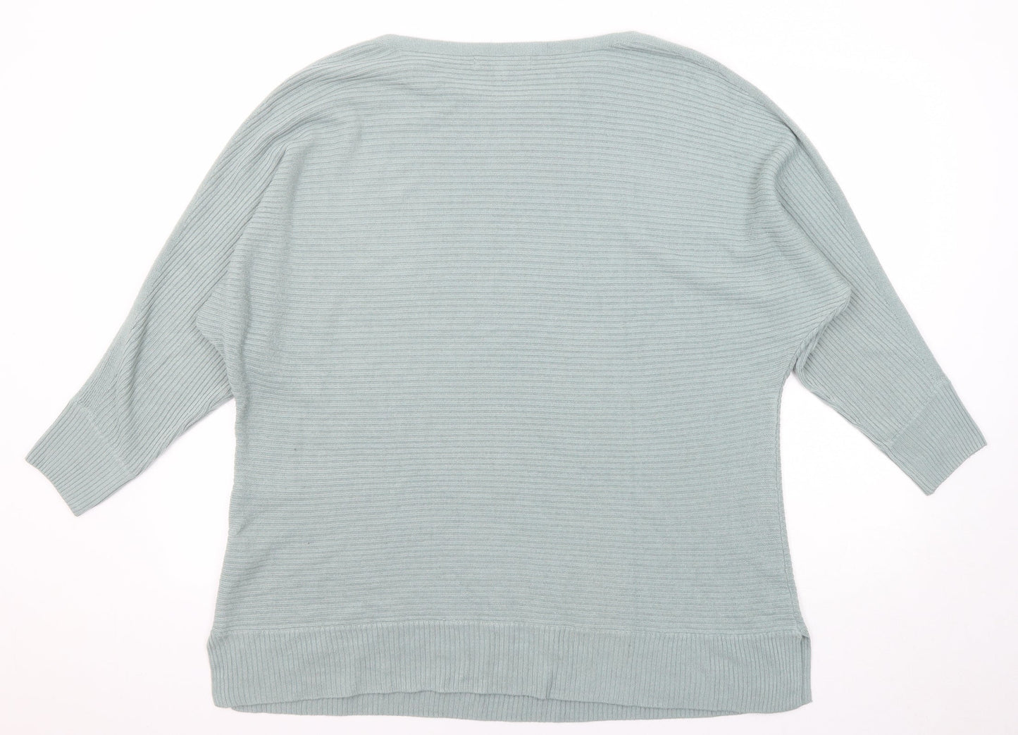 NEXT Womens Green Boat Neck Acrylic Pullover Jumper Size XL