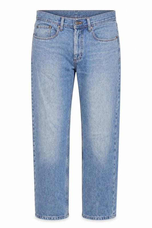 Cotton Traders Mens Blue Cotton Straight Jeans Size 34 in Regular Zip