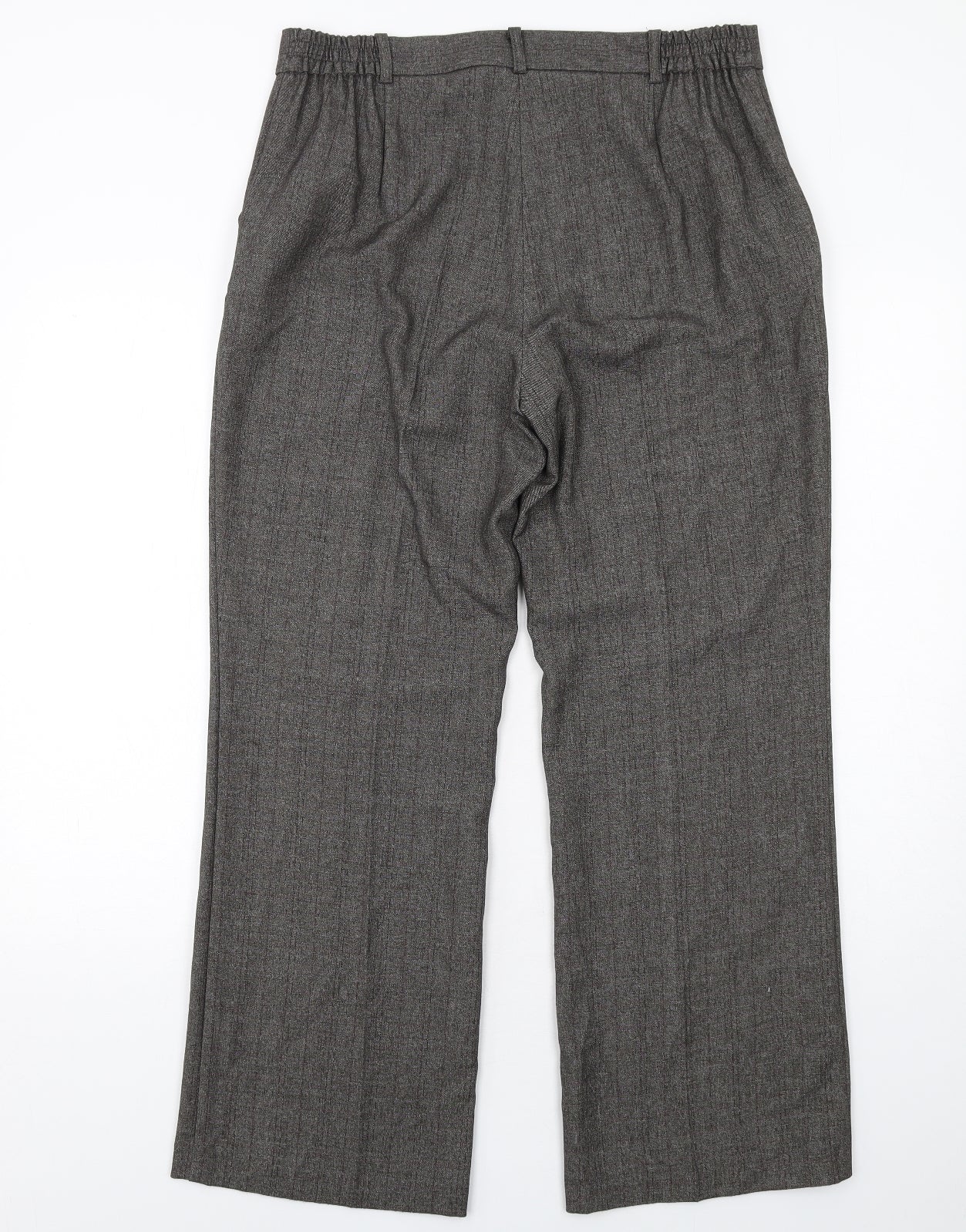 Anna Rose Womens Grey Polyester Dress Pants Trousers Size 16 Regular Zip