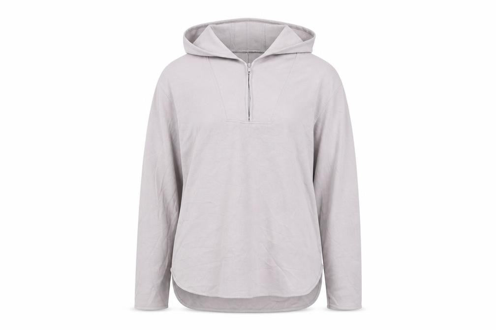 Very Womens Grey Viscose Pullover Hoodie Size S Zip