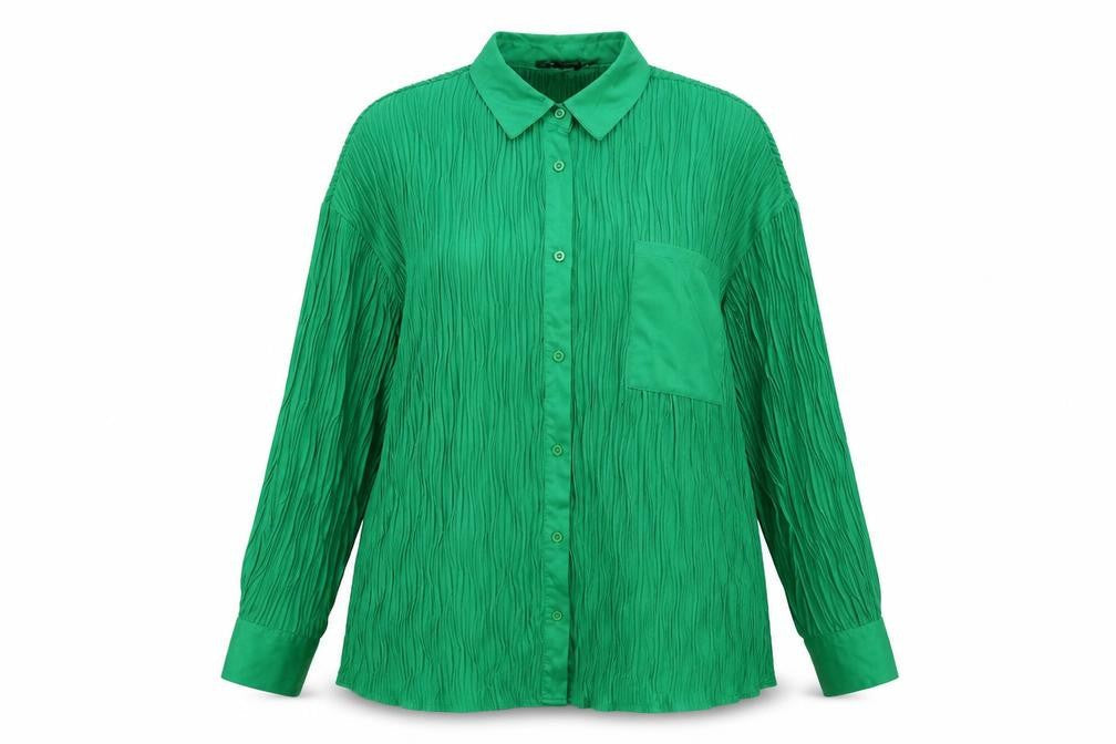 I SAW IT FIRST Womens Green Cotton Basic Button-Up Size 10 Collared