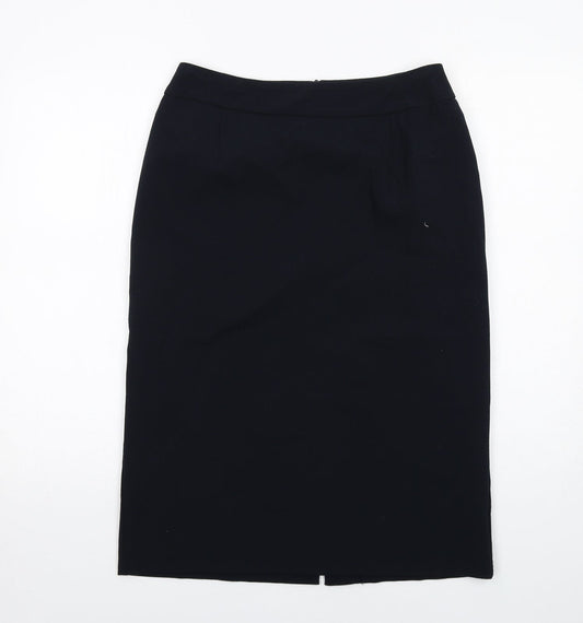 Klass Womens Blue Viscose Straight & Pencil Skirt Size 12 Zip