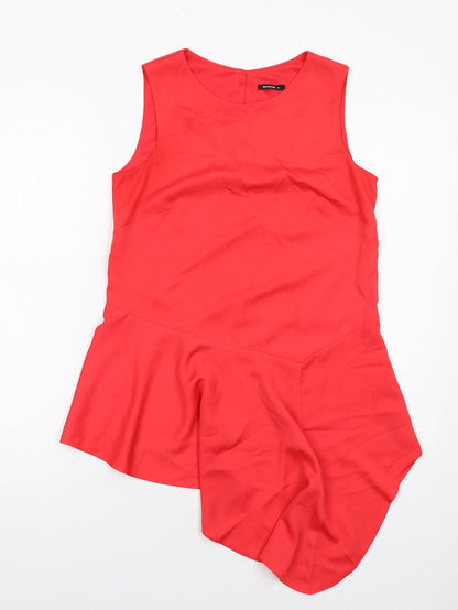 Additional front view of Roman women’s red polyester basic tank, size UK 10, round neck