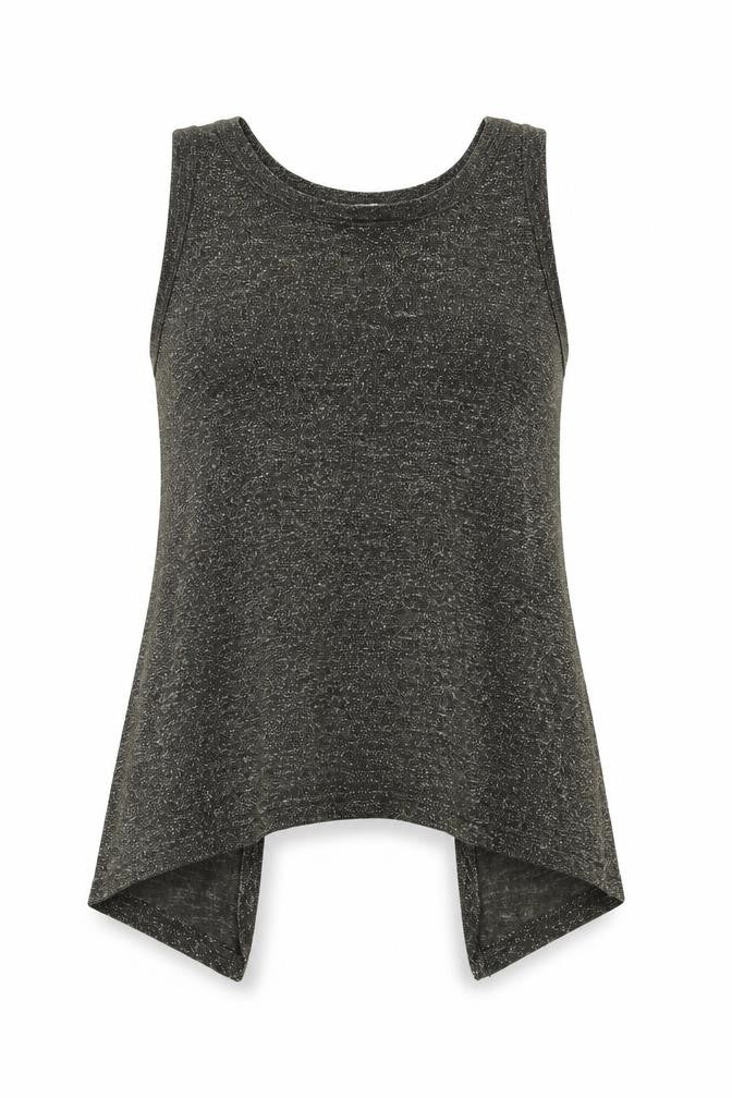 River Island Womens Green Acrylic Basic Tank Size 8 Round Neck