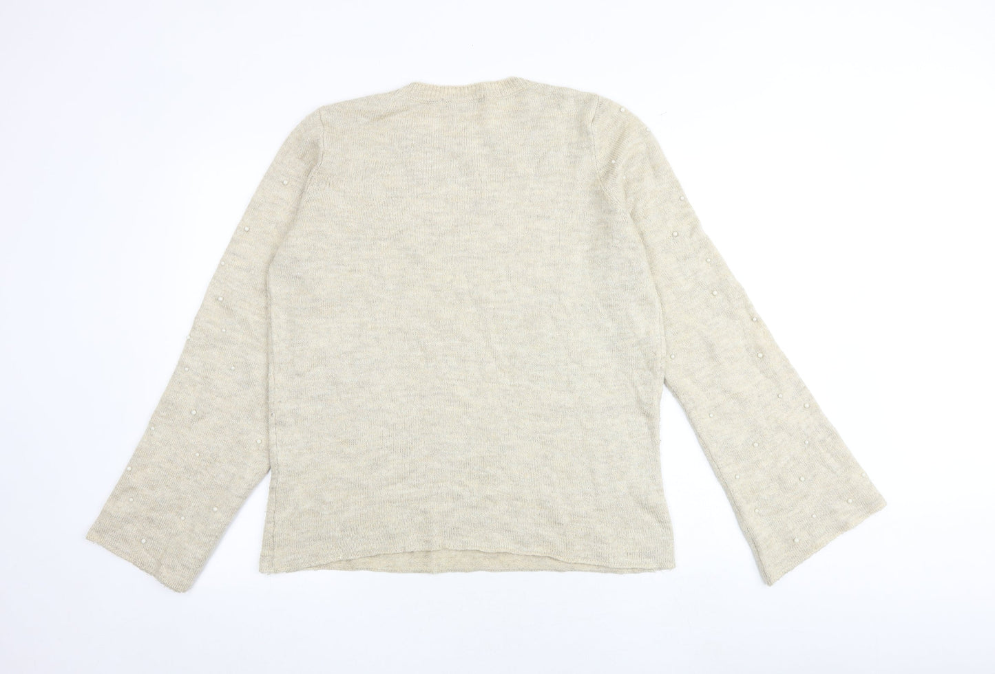 NEXT Womens Brown Round Neck Acrylic Pullover Jumper Size 12