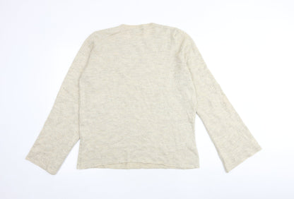 Next Womens Brown Round Neck Acrylic Pullover Jumper Size 12