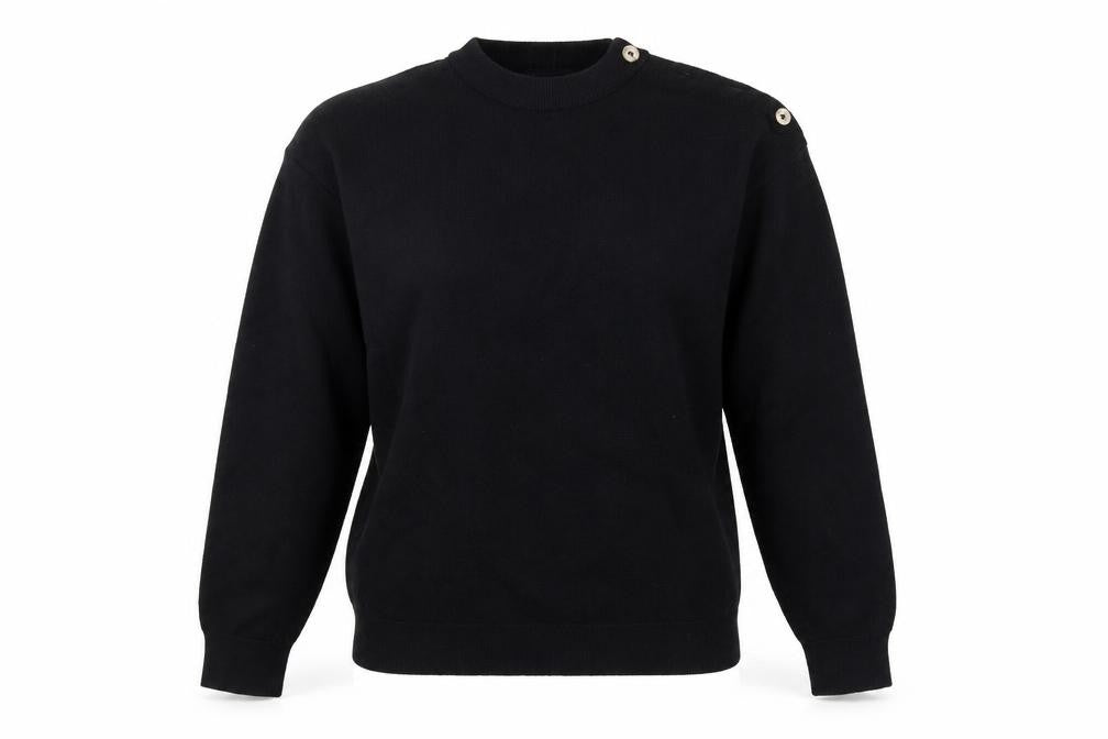 Marks & Spencer Womens Black Round Neck Viscose Pullover Jumper Size M