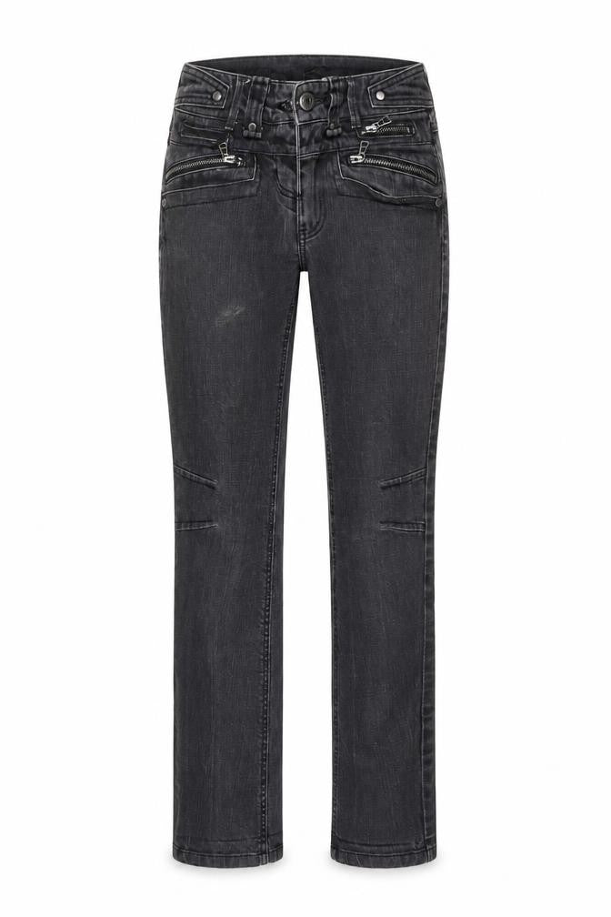 River Island Womens Grey Cotton Straight Jeans Size 8 L29 in Regular Button